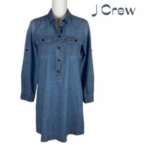 J Crew Chambray Denim Shirt Dress